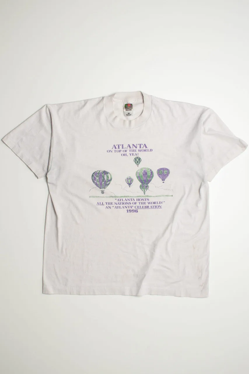 1996 Atlanta Celebration with Typo Single Stitch T-Shirt