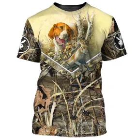 3D Dog T Shirts, Beagle Hunting Rabbits All Over Print T-Shirt, Gift For Pet Loves