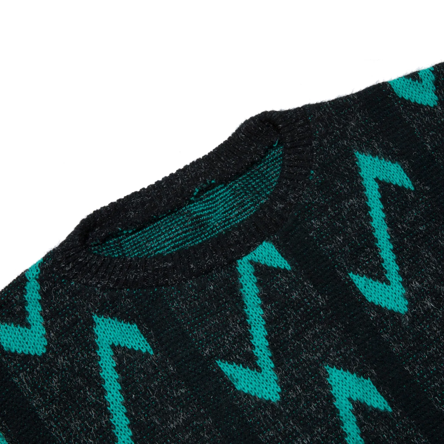 80s Heathered Zigzag Jacquard Jumper