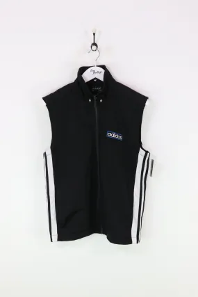 Adidas Sleveless Popper Track Jacket Black Small