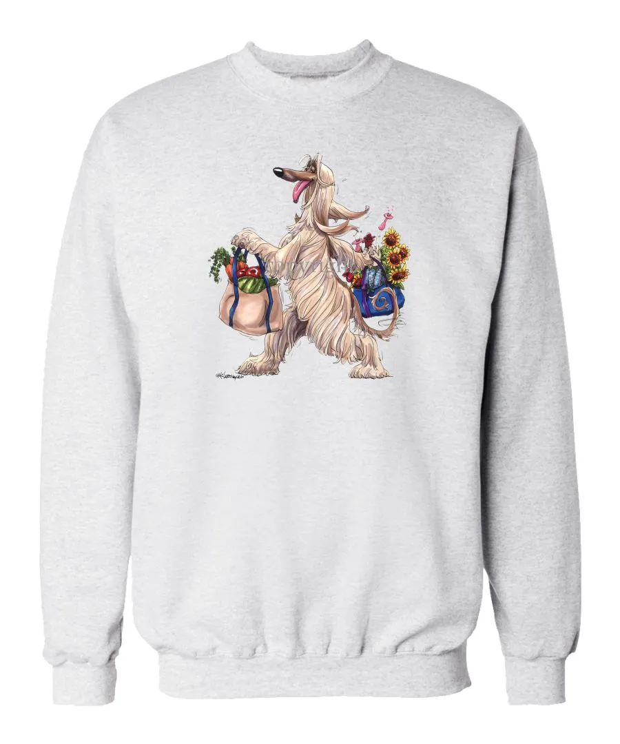 Afghan Hound - Walking With Produce - Mike's Faves - Sweatshirt