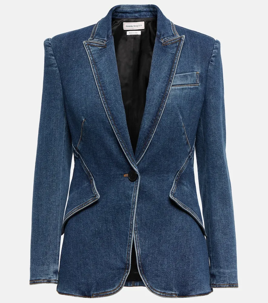 Alexander McQueen Denim blazer