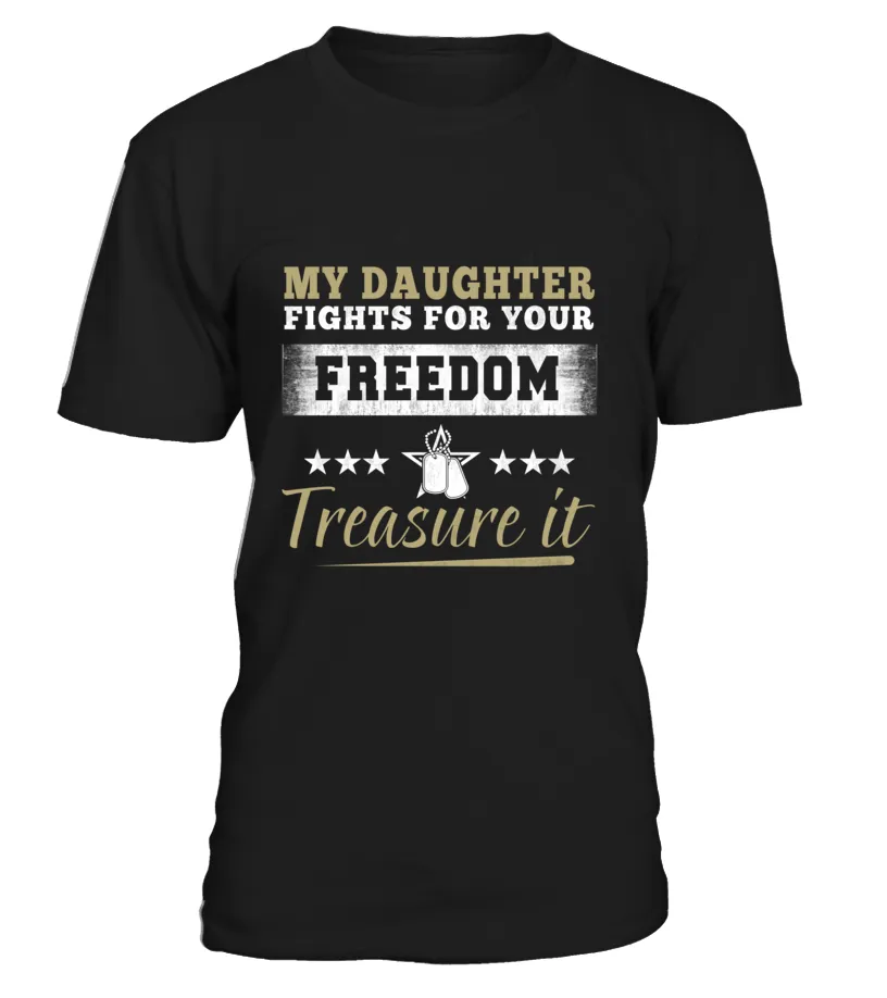Army Mom Daughter Treasure It T-shirts