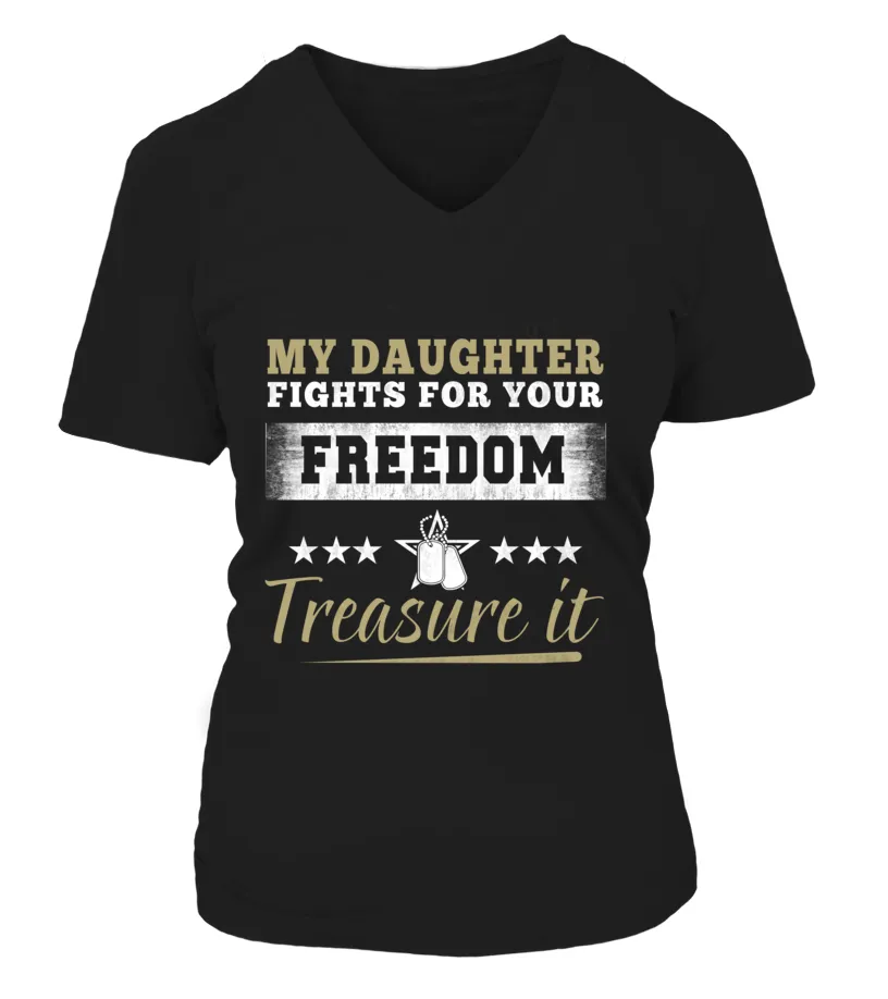 Army Mom Daughter Treasure It T-shirts
