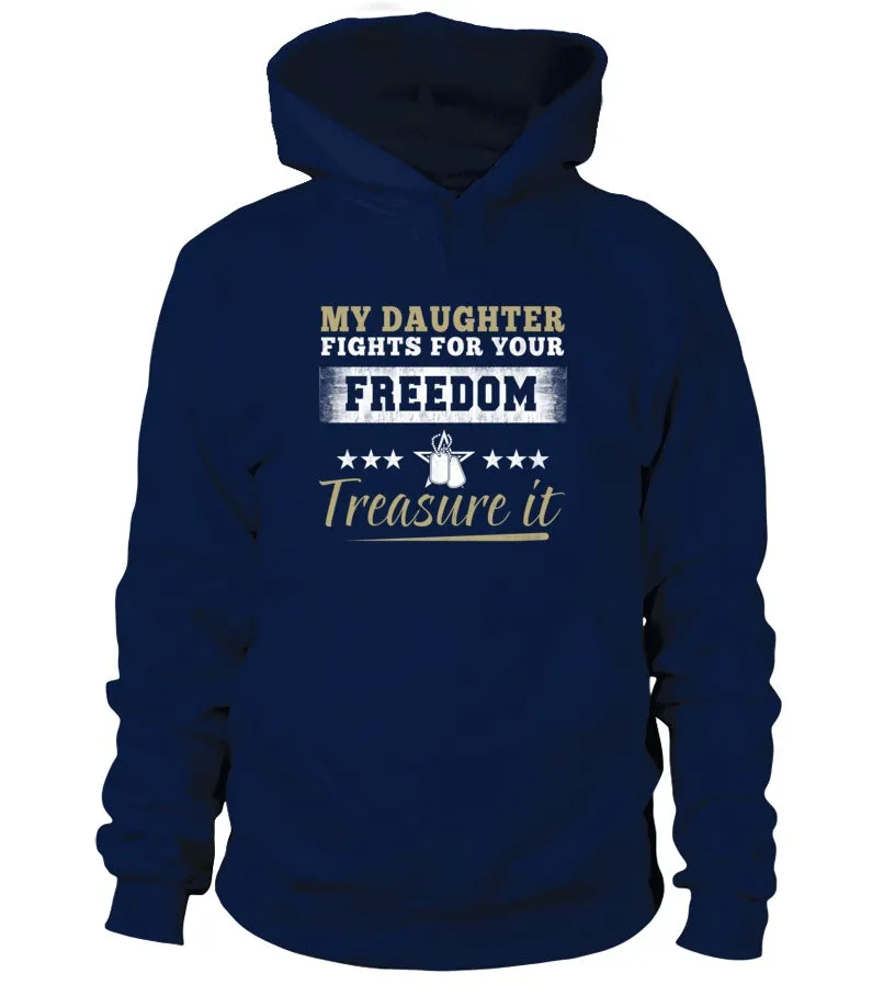 Army Mom Daughter Treasure It T-shirts