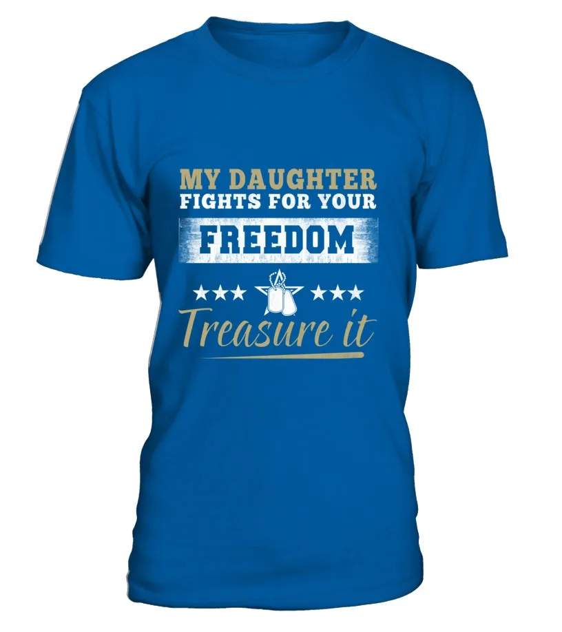 Army Mom Daughter Treasure It T-shirts