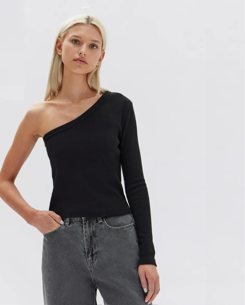 Asymmetric LS Top Black