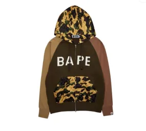 BAPE Khaki 1st Camo Full Zip Hooded Sweatshirt