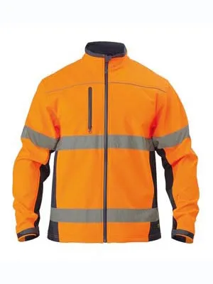 Bisley Hi Vis 2 Tone Soft Shell Jacket c/w 3M Reflective Tape BJ6059T