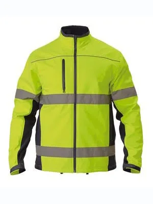 Bisley Hi Vis 2 Tone Soft Shell Jacket c/w 3M Reflective Tape BJ6059T