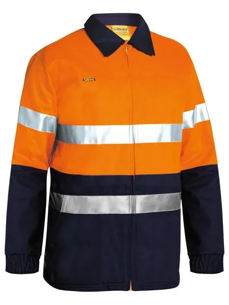 Bisley Hi Vis 2 Tone Taped Cotton Drill Jacket BK6710T