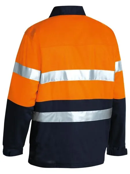 Bisley Hi Vis 2 Tone Taped Cotton Drill Jacket BK6710T