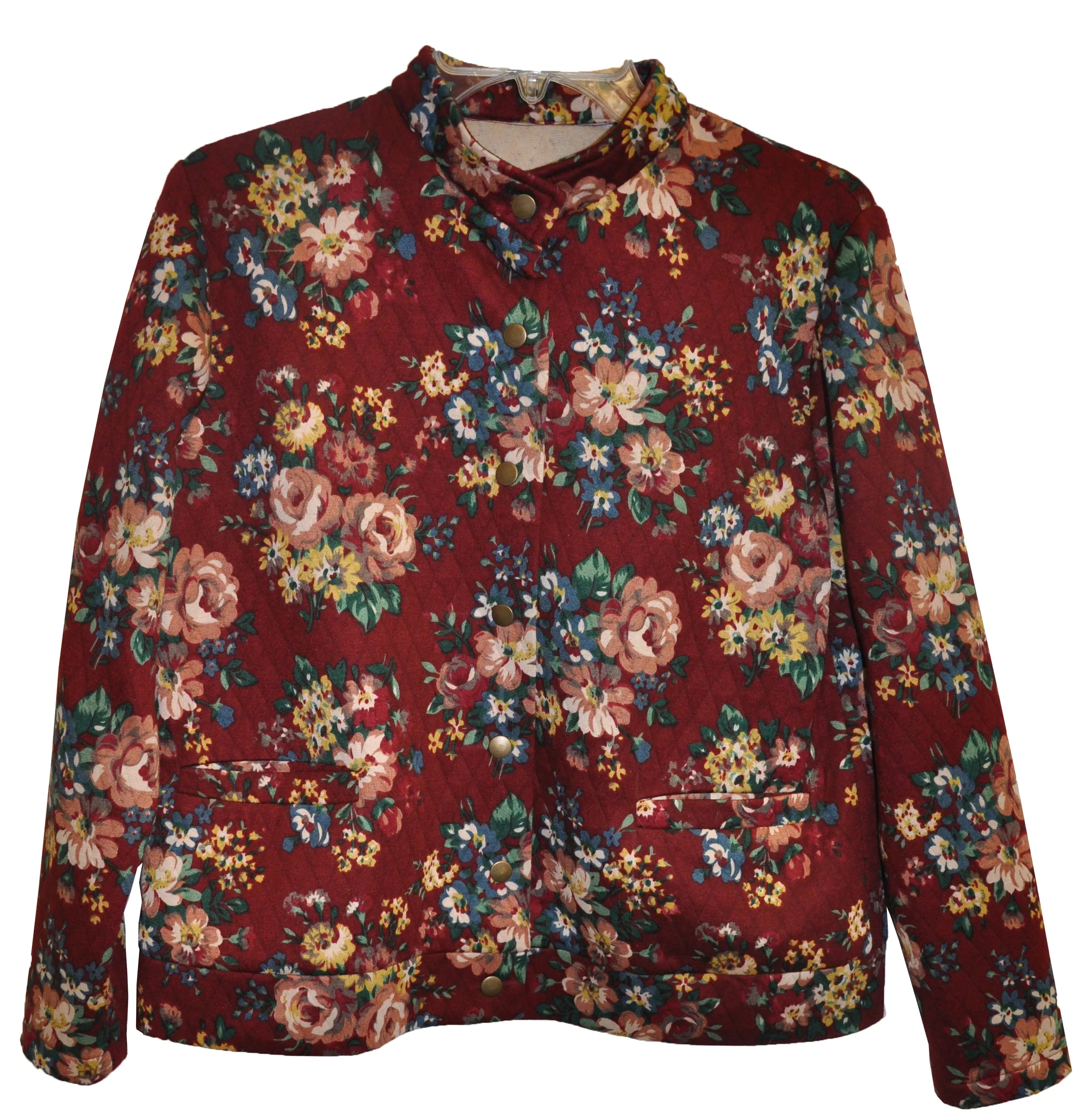 Burgundy Floral Jacket
