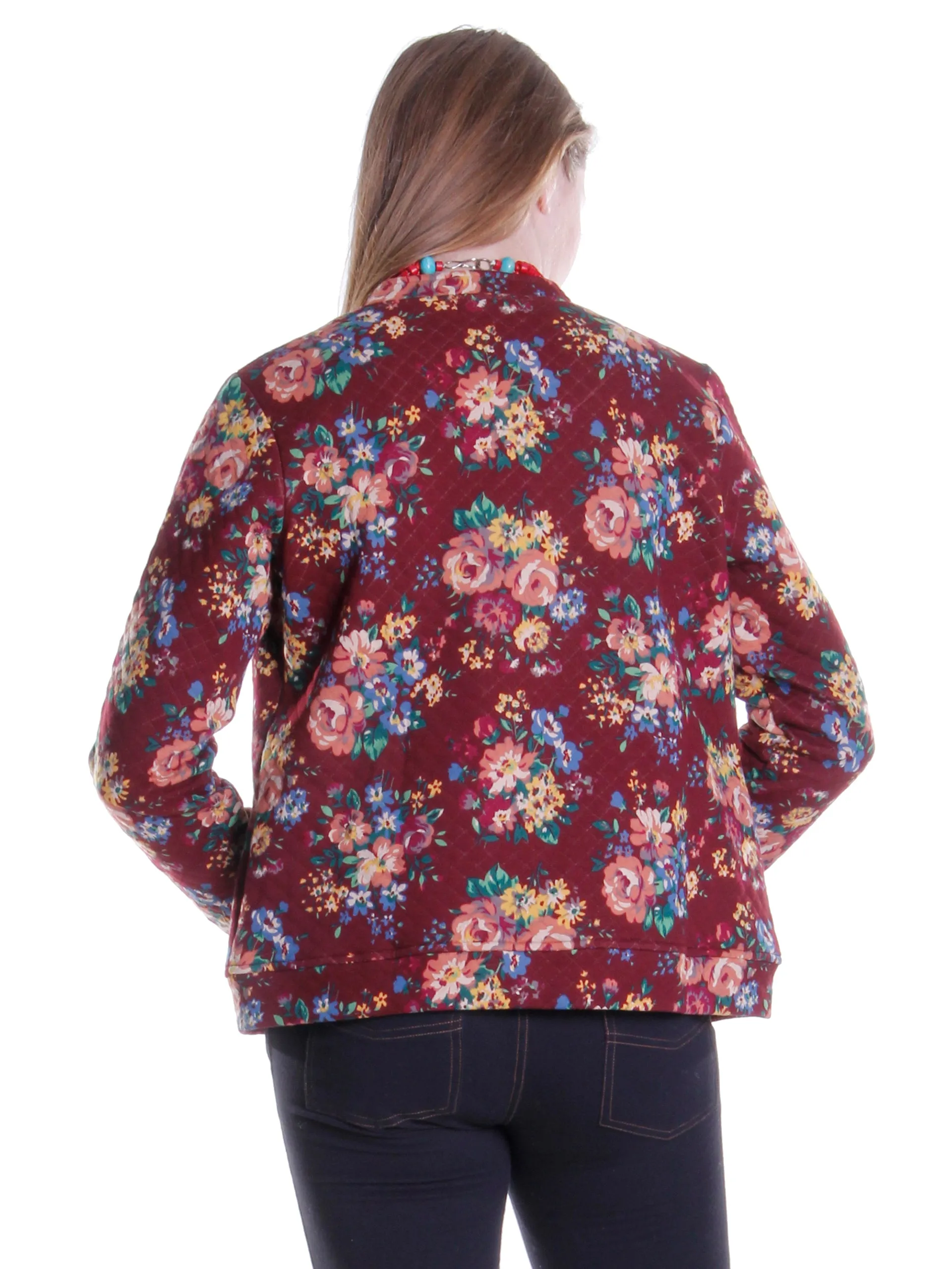 Burgundy Floral Jacket