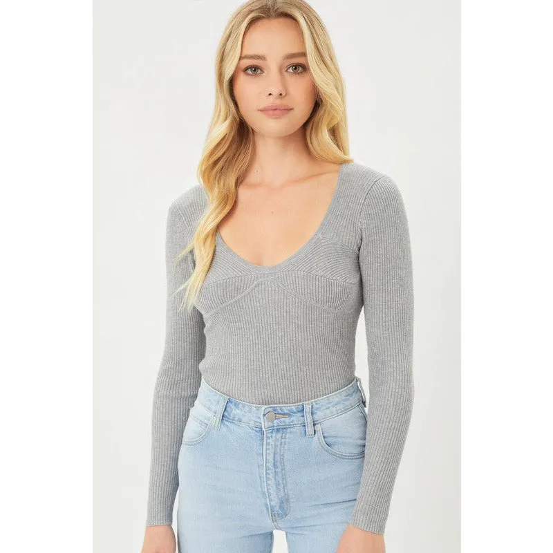 Bustier Long Sleeve Bodysuit