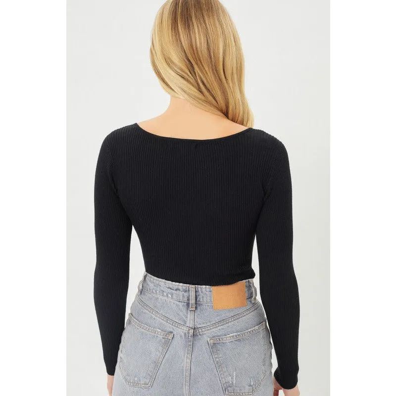 Bustier Long Sleeve Bodysuit