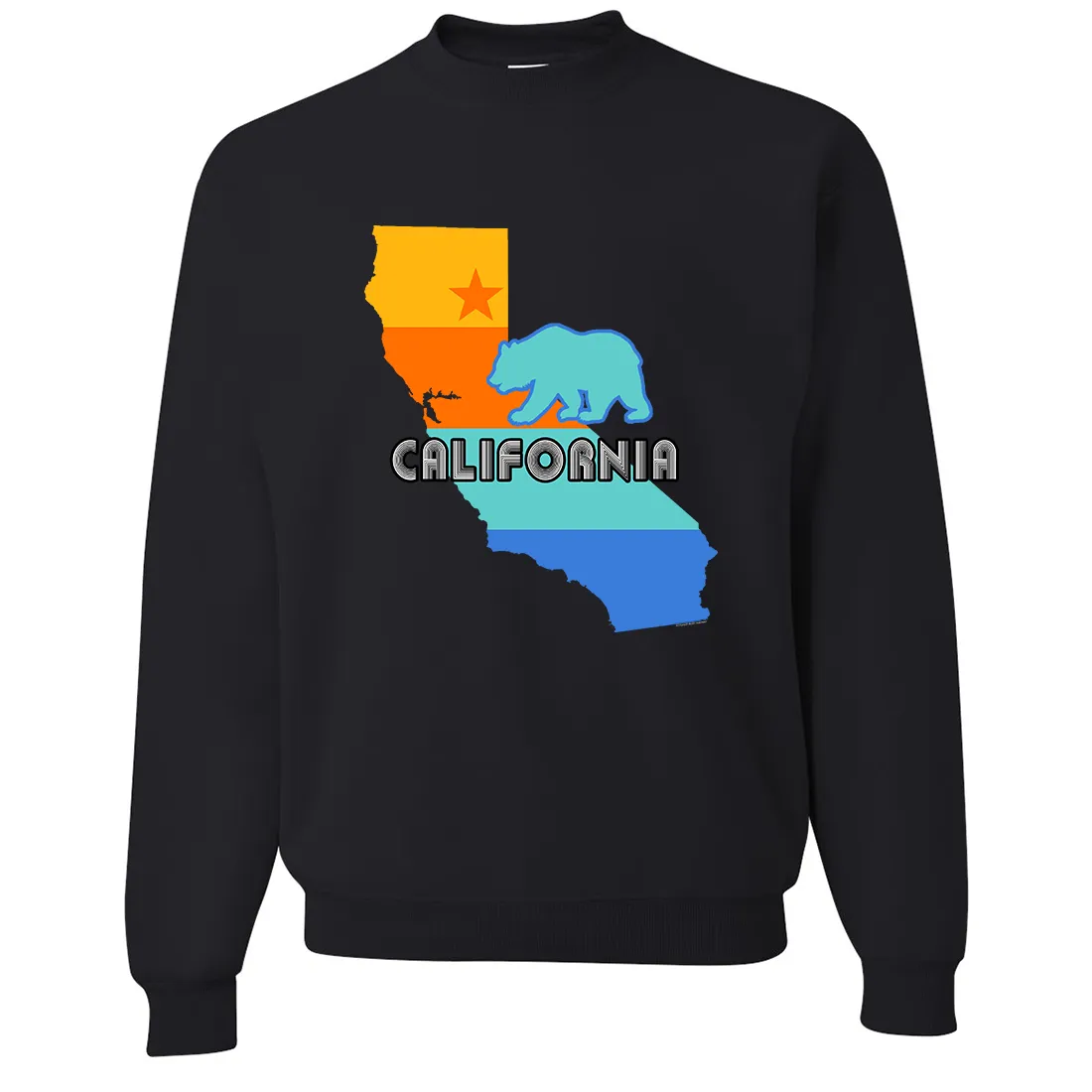 California Bear State Stripes Crewneck Sweatshirt