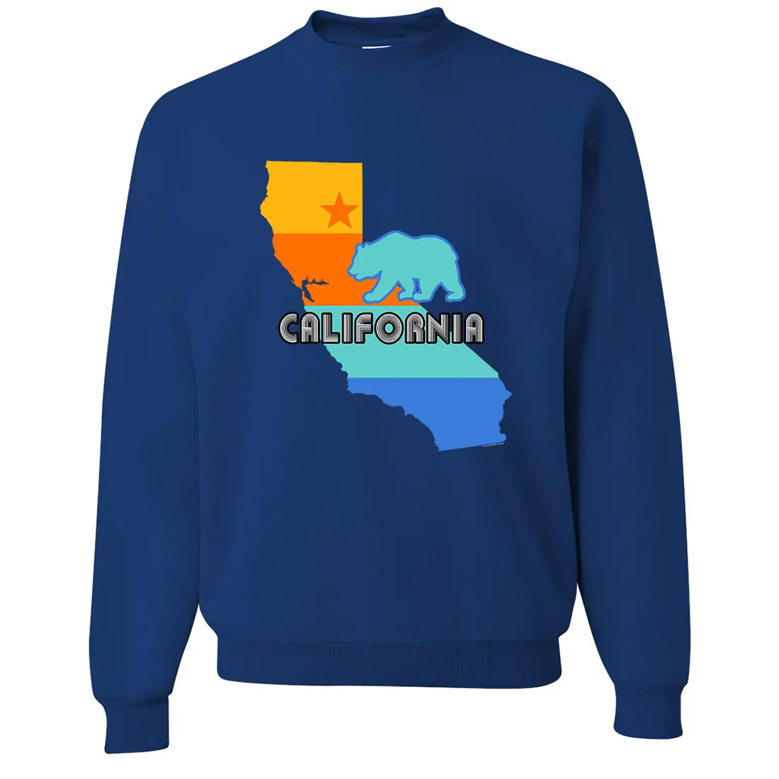 California Bear State Stripes Crewneck Sweatshirt