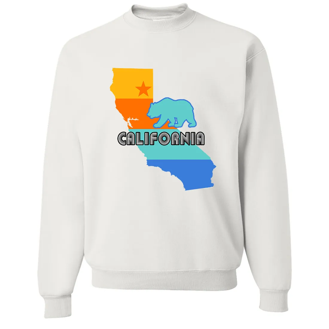 California Bear State Stripes Crewneck Sweatshirt