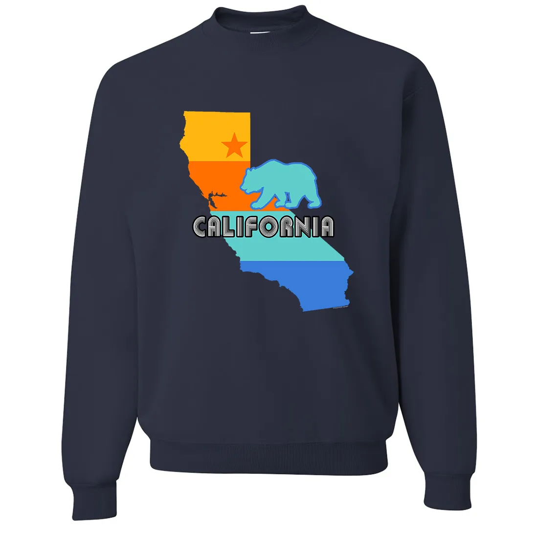 California Bear State Stripes Crewneck Sweatshirt