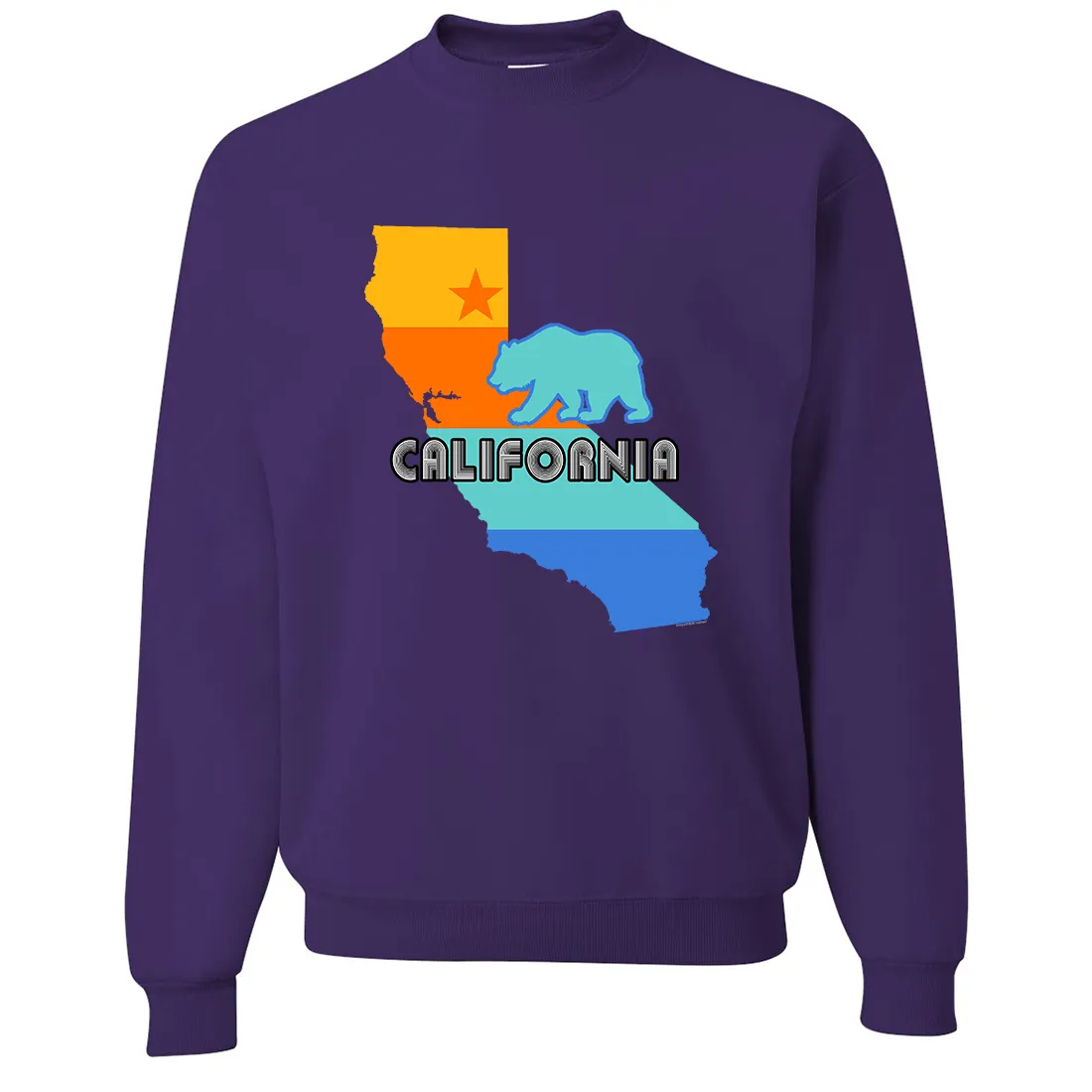 California Bear State Stripes Crewneck Sweatshirt