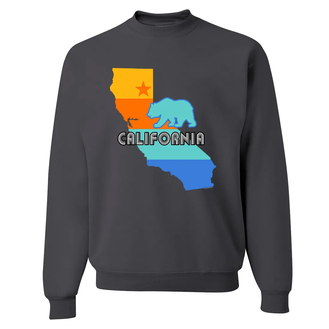 California Bear State Stripes Crewneck Sweatshirt