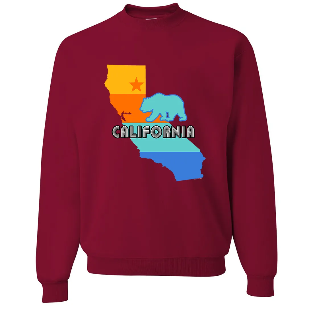 California Bear State Stripes Crewneck Sweatshirt