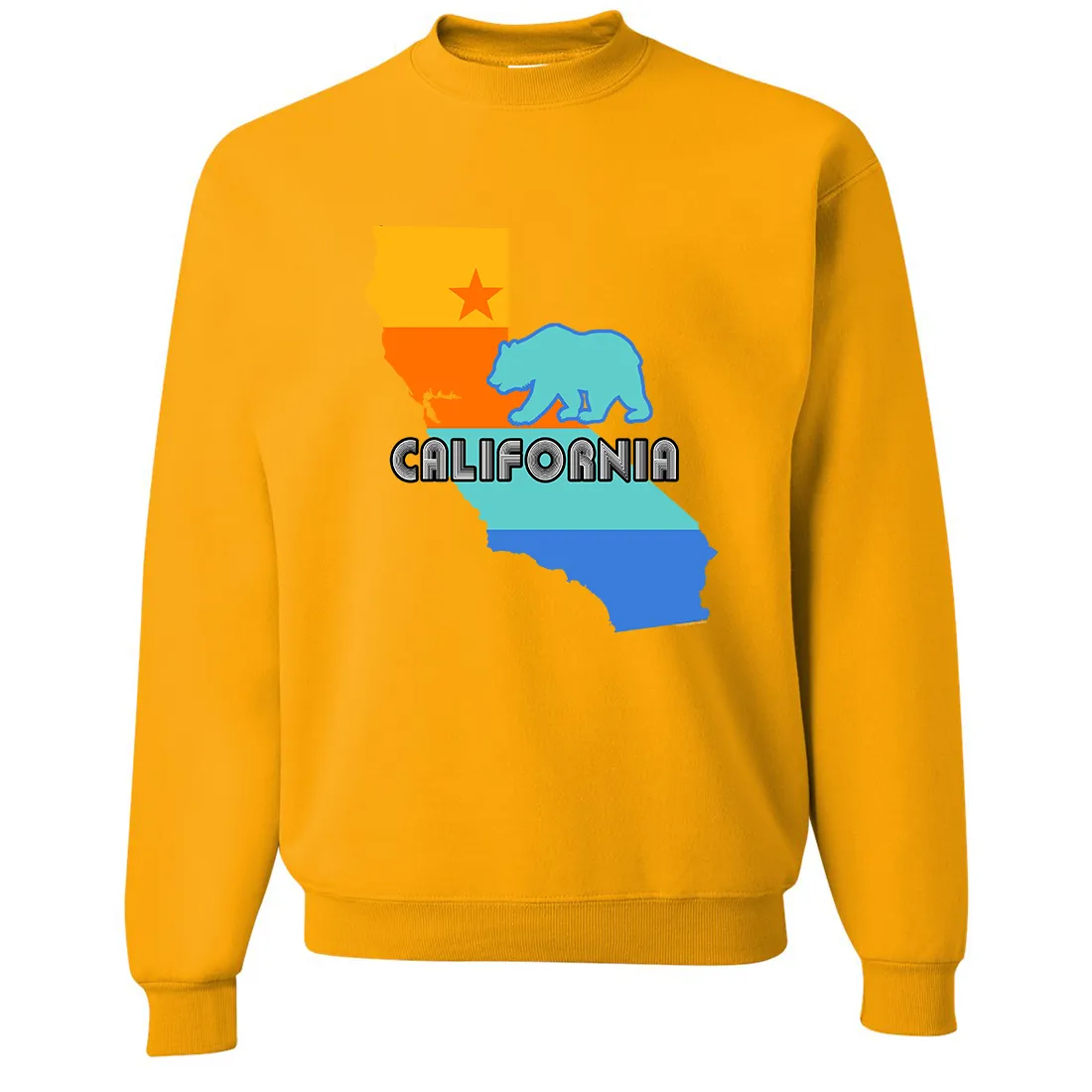 California Bear State Stripes Crewneck Sweatshirt