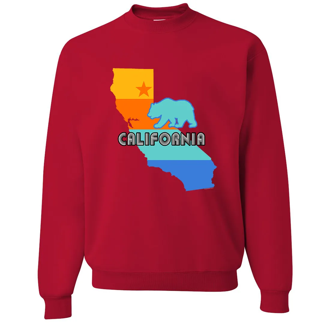 California Bear State Stripes Crewneck Sweatshirt