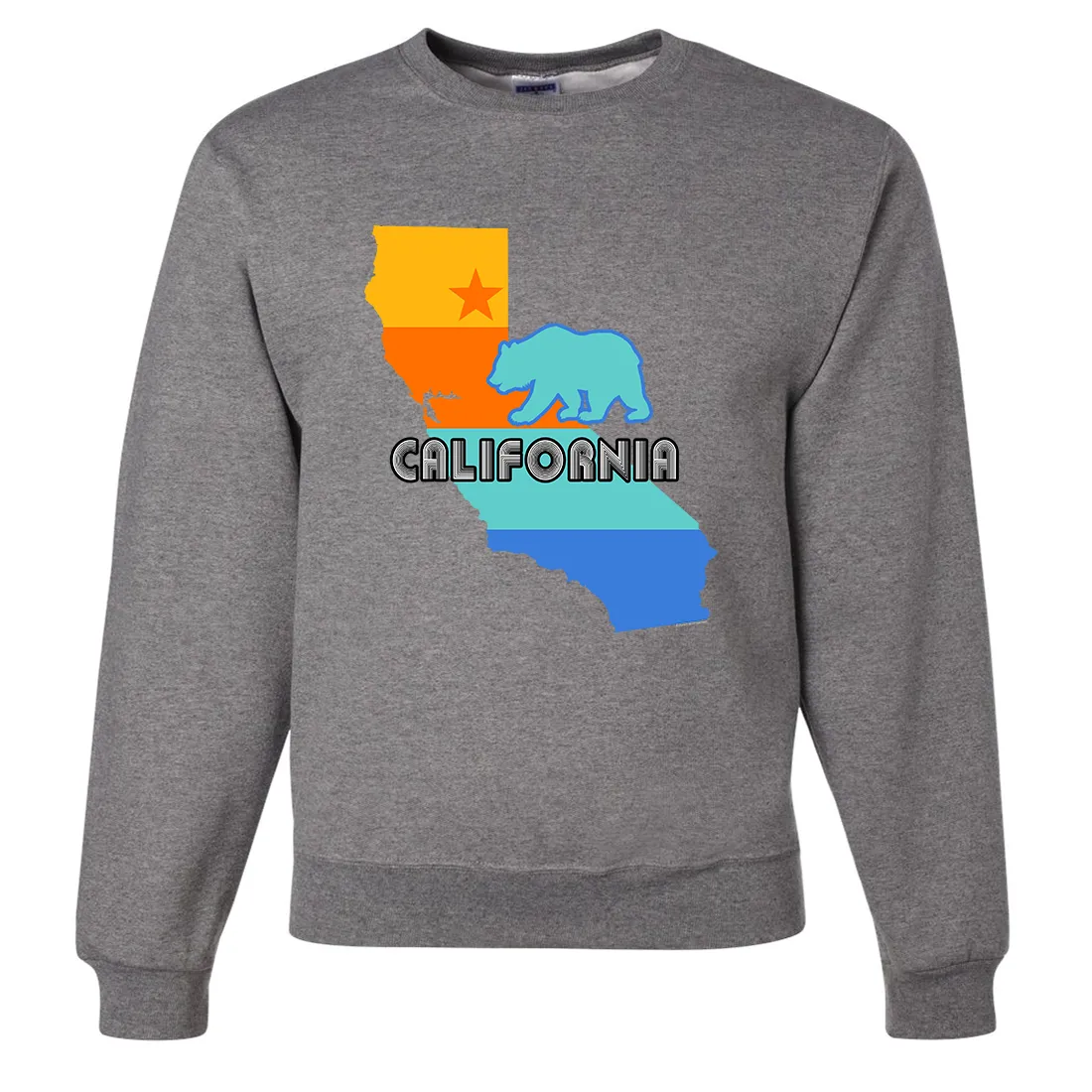 California Bear State Stripes Crewneck Sweatshirt