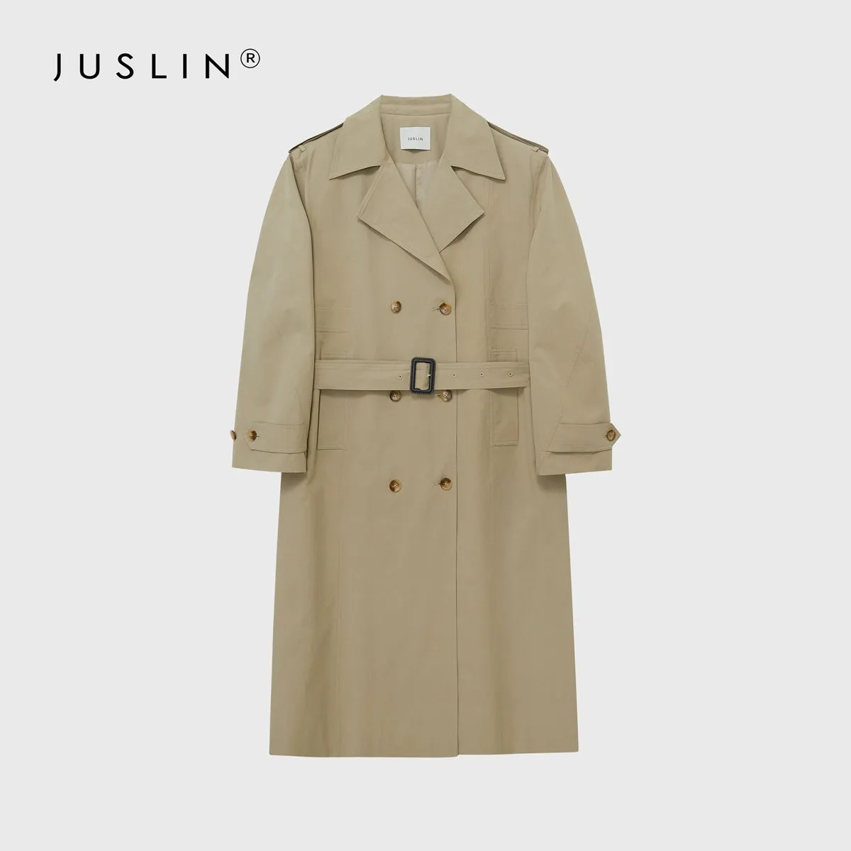 Crisp Long Trench Coat