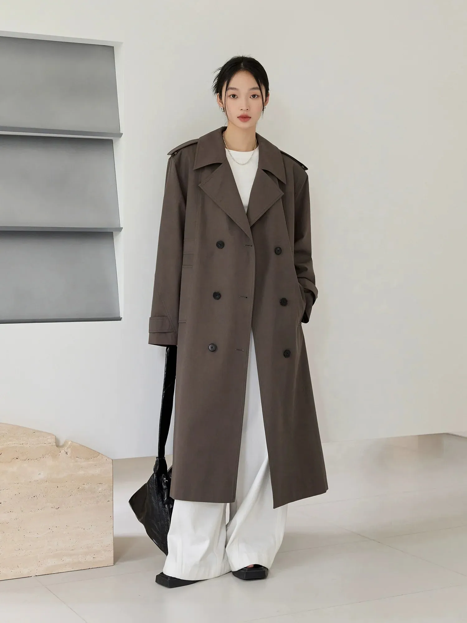 Crisp Long Trench Coat