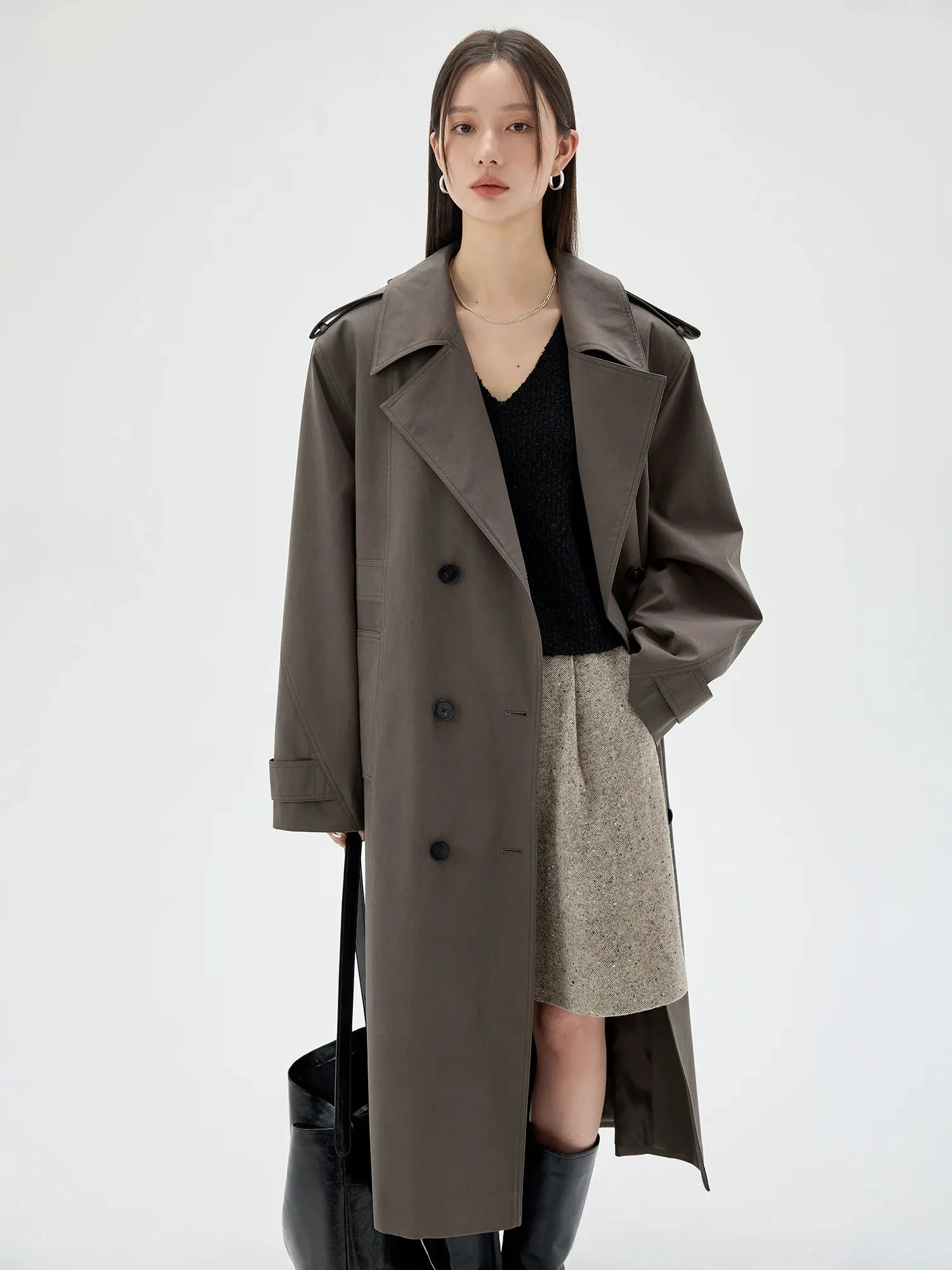 Crisp Long Trench Coat