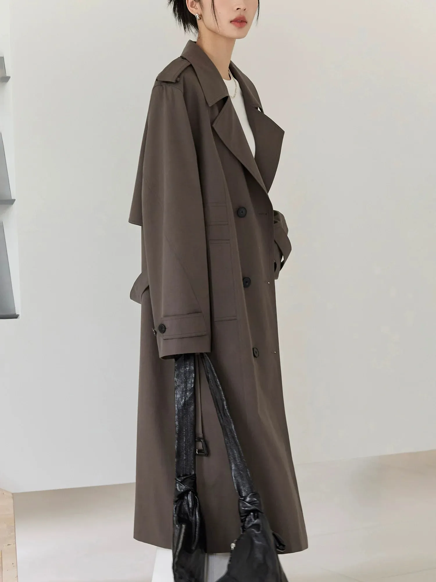 Crisp Long Trench Coat