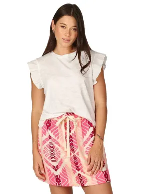 Dylan Ruffle Sleeve Tee