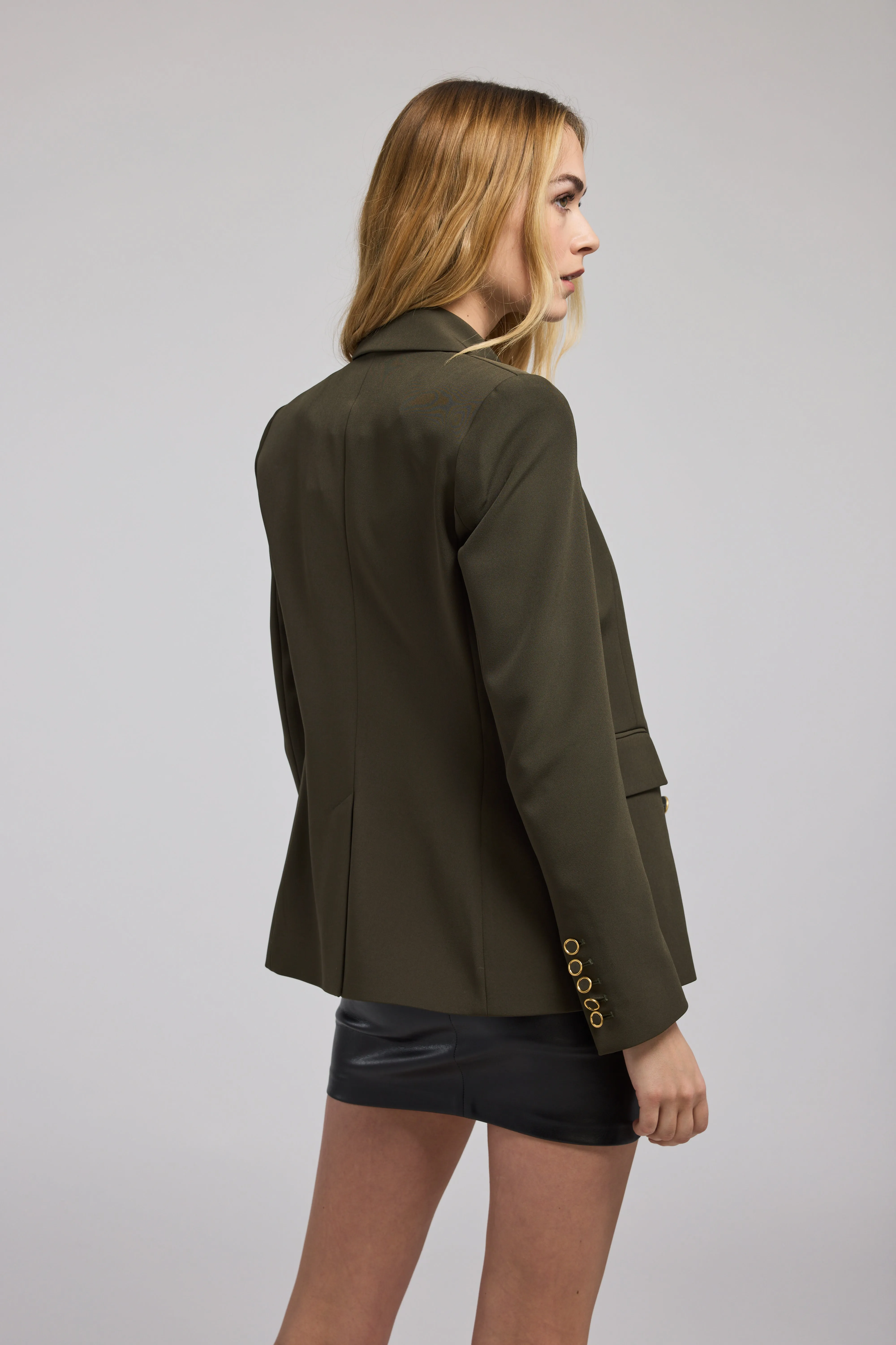 Generation Love Arielle Crepe Blazer in Pine