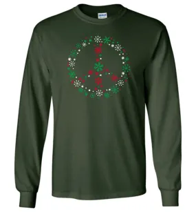 Holiday Peace Sign Long Sleeve T-shirt
