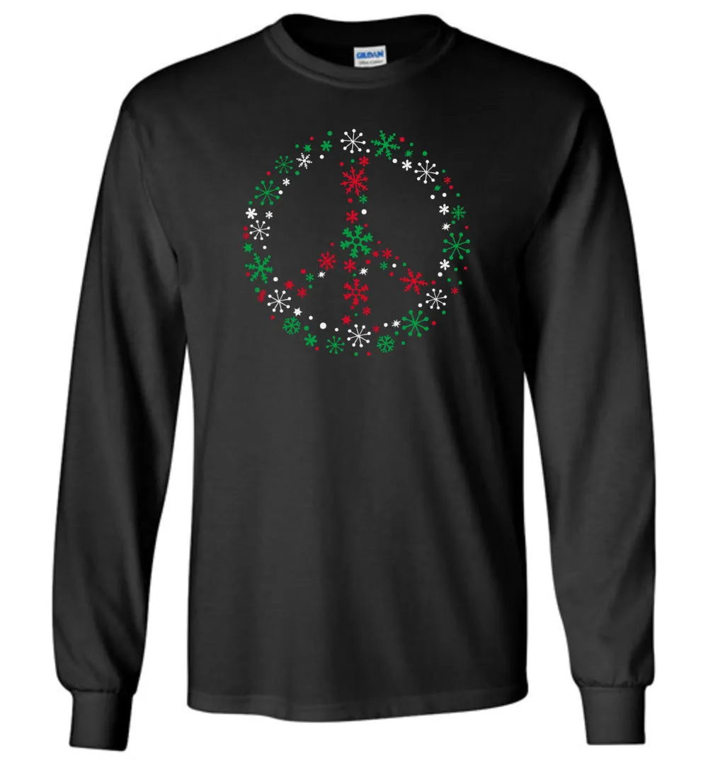 Holiday Peace Sign Long Sleeve T-shirt