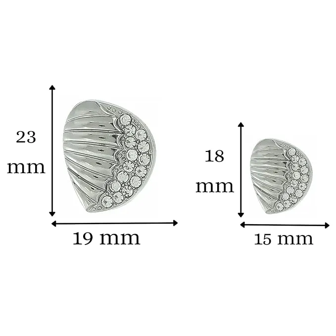 Intricate Seashell Design Metal Buttons(8 Big   8 Small)