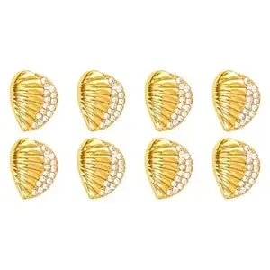 Intricate Seashell Design Metal Buttons(Pack of 8 Buttons)