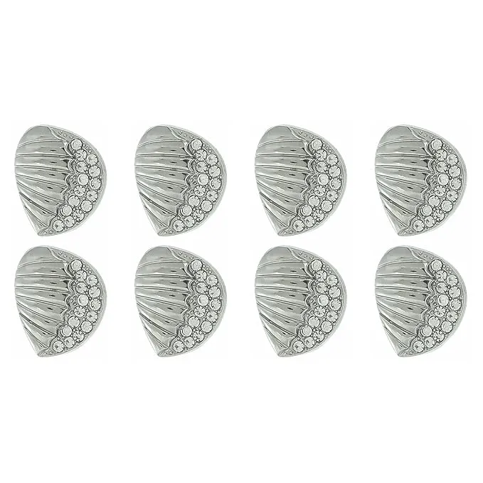 Intricate Seashell Design Metal Buttons(Pack of 8 Buttons)