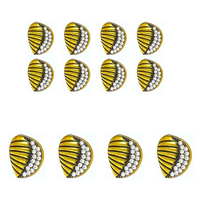 Intricate Seashell Design Metal Buttons(Pack of 8 Buttons)