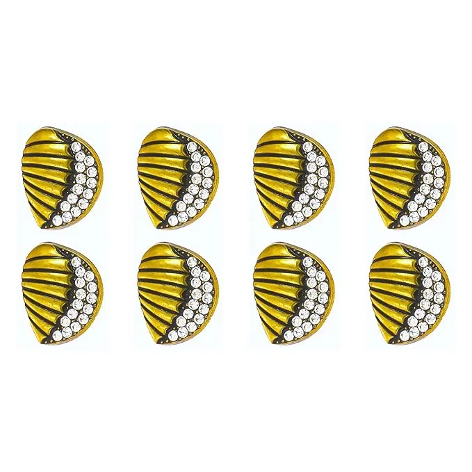 Intricate Seashell Design Metal Buttons(Pack of 8 Buttons)