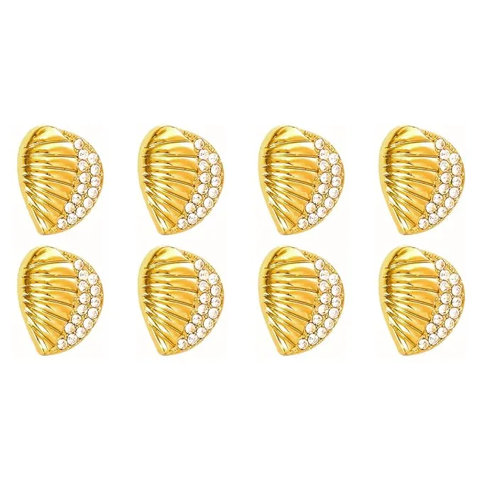 Intricate Seashell Design Metal Buttons(Pack of 8 Buttons)