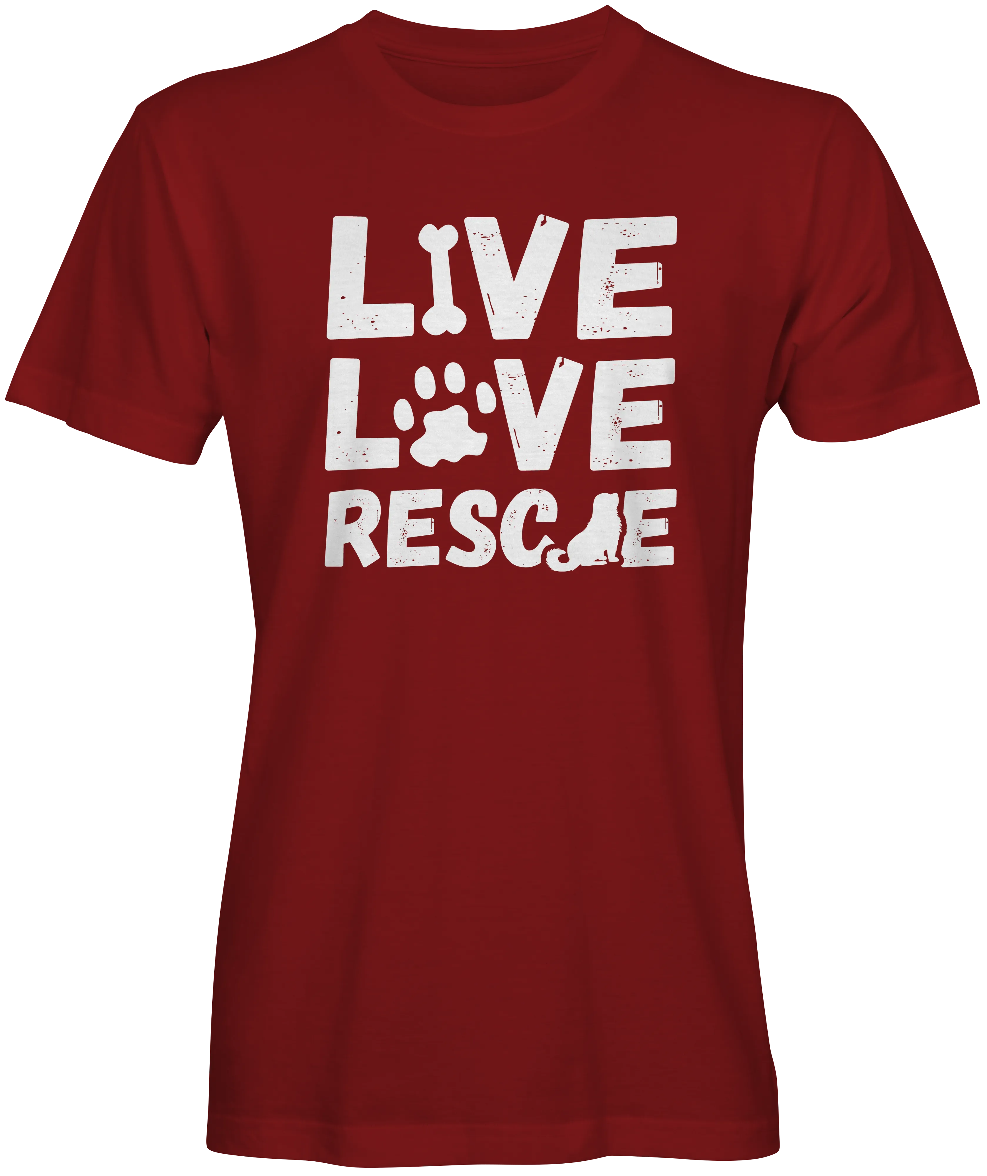 Live Love Rescue Dog Lovers T-shirts