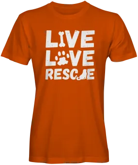 Live Love Rescue Dog Lovers T-shirts