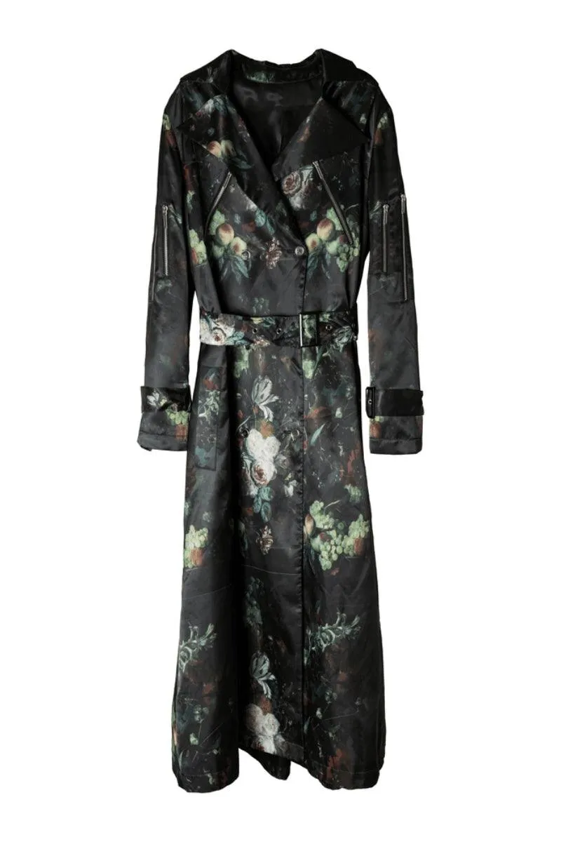 Long Printing Motorcycle Jacket