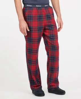 Mens Barbour Glenn Tartan Red Lounge Pants - Stylish and Comfortable Loungewear