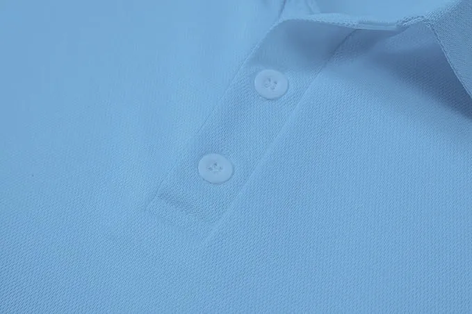 Men's Regular Fit Polo Neck Half Sleeve Solid Uniform T-Shirt | Polo T-Shirt for Men (Sky Blue)