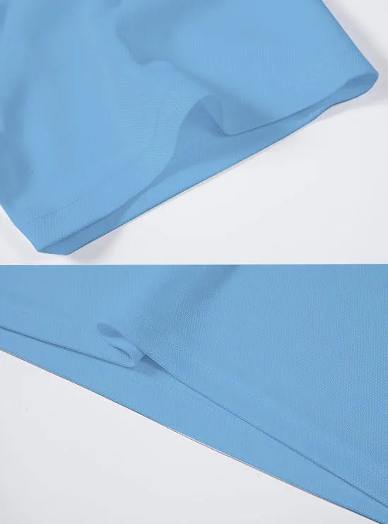 Men's Regular Fit Polo Neck Half Sleeve Solid Uniform T-Shirt | Polo T-Shirt for Men (Sky Blue)